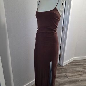 Wild Fable Strapless Brown Maxi Dress